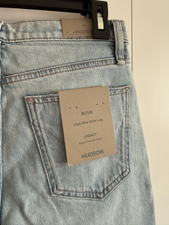 Hudson Jeans (Rosie) Pale Blue High-Rise Straight Leg Jeans Size 27 - Picture 7 of 14